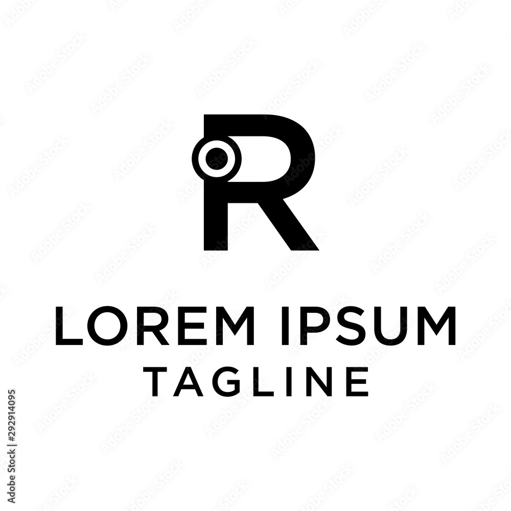 technology initial Letter R Logo design template technology initial Letter R Logo design template