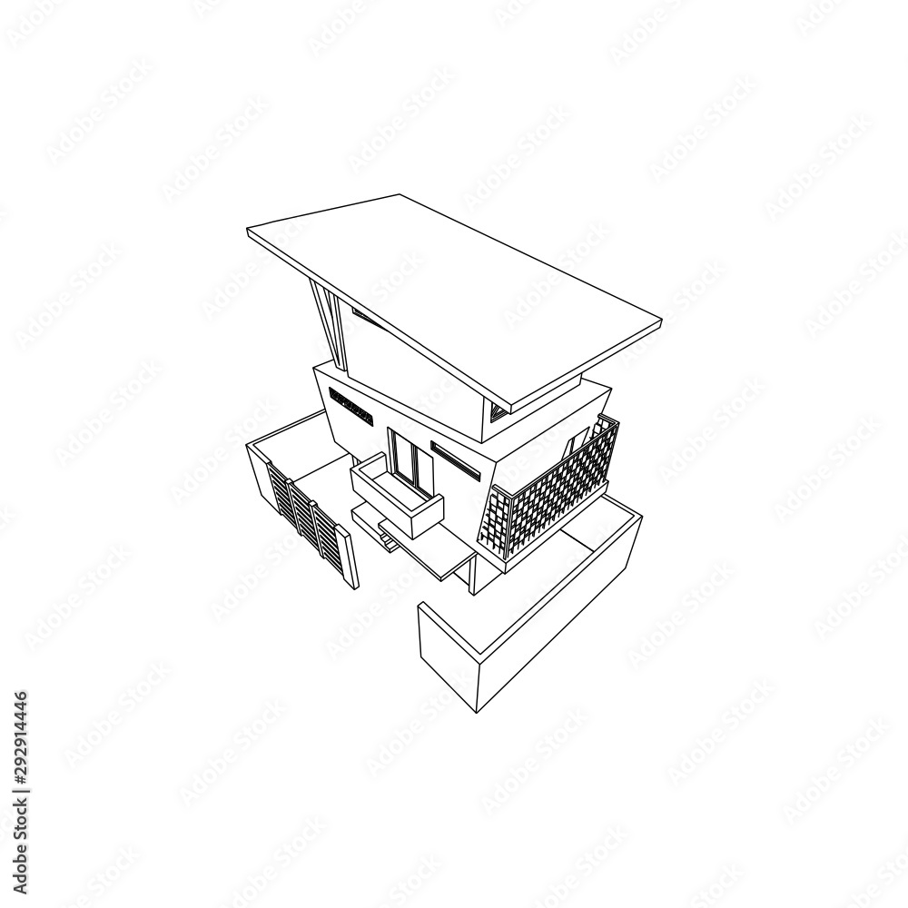 Asymetric Building design architectural isolated images Asymetric Building design architectural isolated images