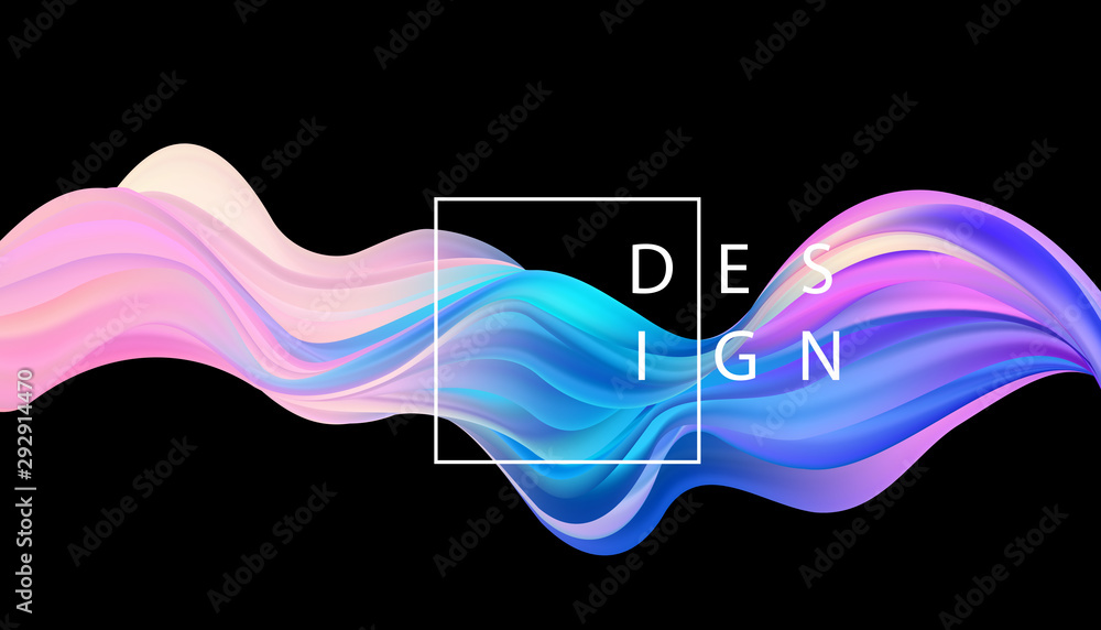 Abstract colorful vector background, color flow liquid wave for design brochure, website, flyer. - obrazy, fototapety, plakaty 