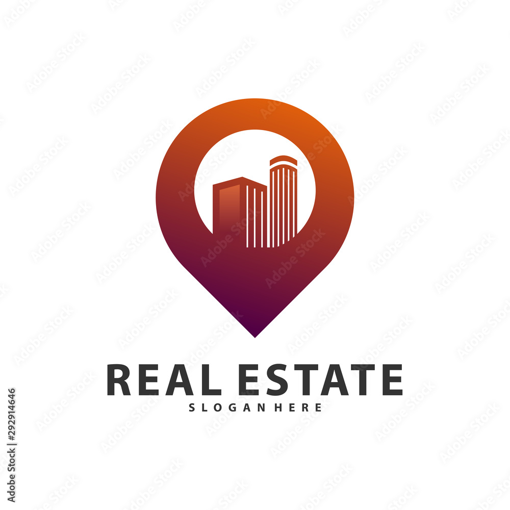 Obraz premium City Point Logo Vector Industrial symbol icon design illustration, Emblem, Design Concept, Creative Symbol, Icon