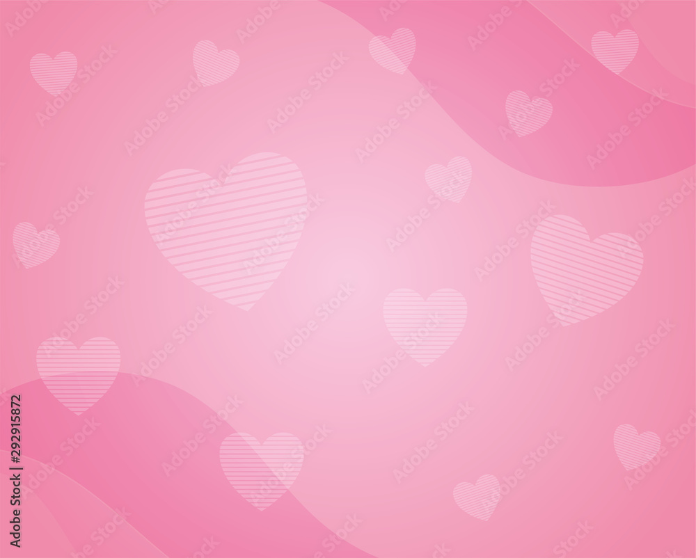 cute pattern of pink hearts