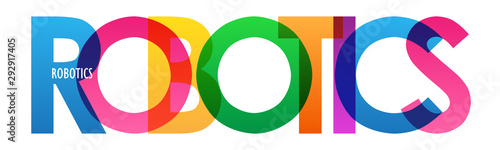 ROBOTICS colorful vector typography banner
