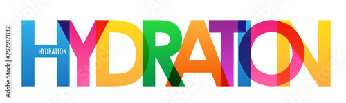 HYDRATION colorful vector typography banner