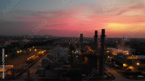 Aerial view Petrochemical plant.