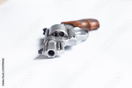 .357 .44 magnum conceal revolver gun on white bckground