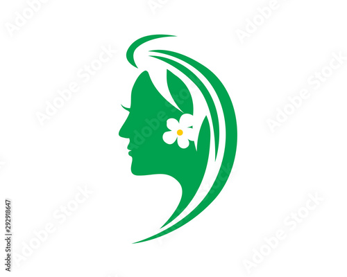 Elegant and Charming Lady Silhouette Spa Wellness and Beauty