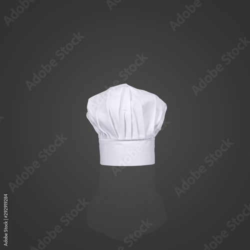 chef hat on black background