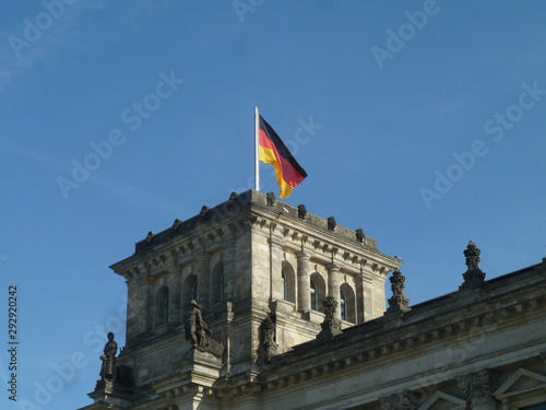 Berlin  Germany - February 25  2019  View of the German Bundestag  the Reichstag in Berlin  Germany.
