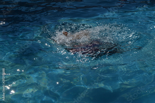 girl swimming in the water