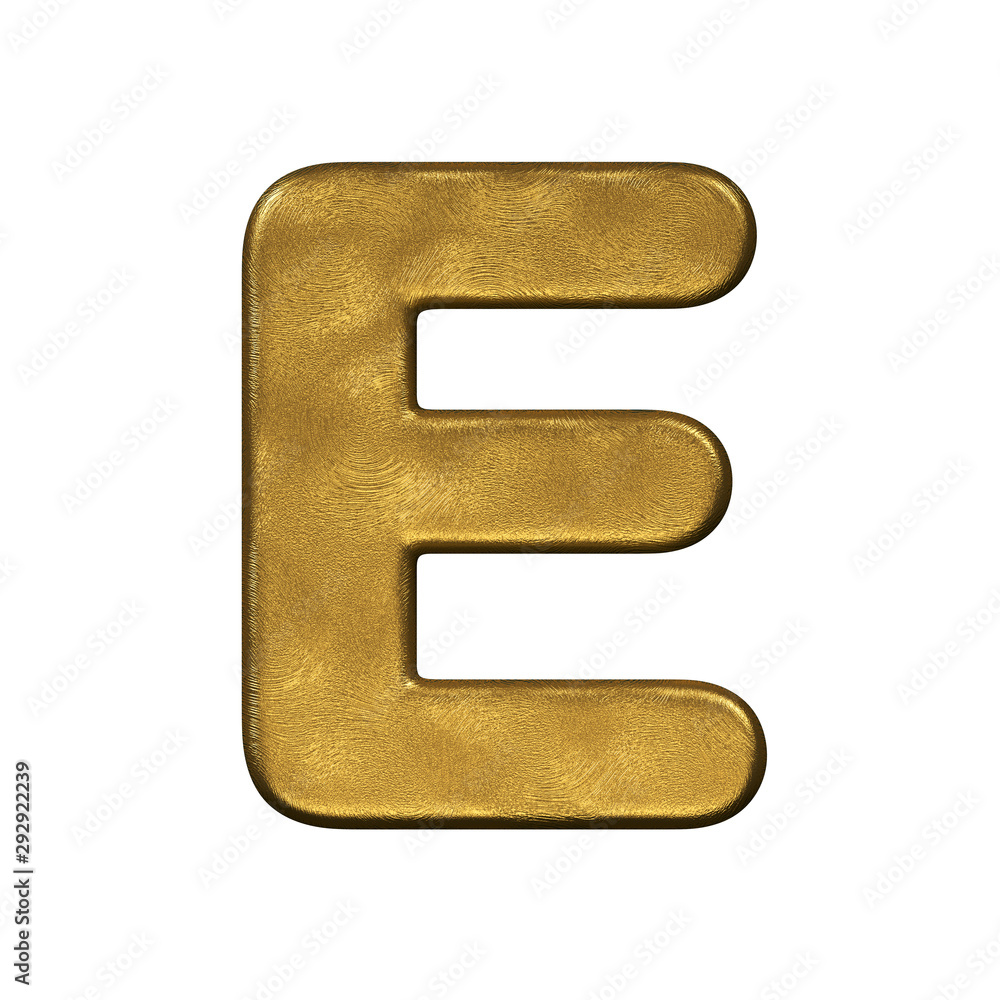 Golden foiled letter E - Capital 3d precious font - suitable for Business, luxury or fortune related subjects Golden foiled letter E - Capital 3d precious font - suitable for Business, luxury or fortune related subjects
