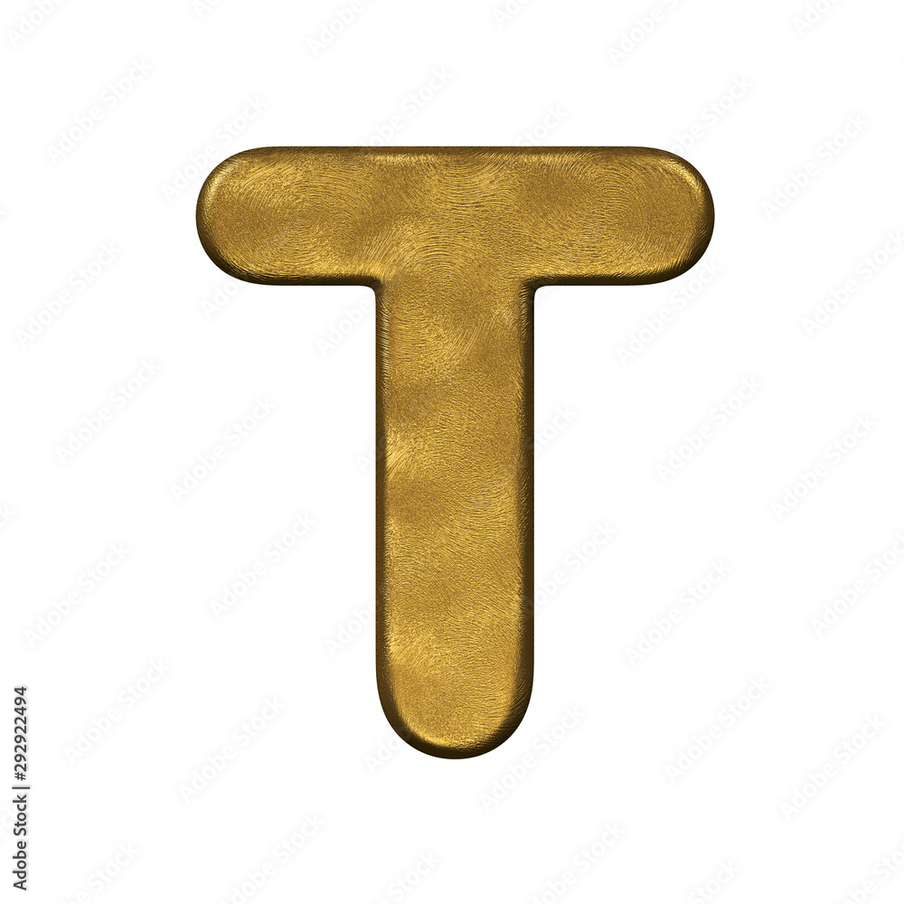 Golden foiled letter T - Uppercase 3d precious font - suitable for Business, luxury or fortune related subjects Golden foiled letter T - Uppercase 3d precious font - suitable for Business, luxury or fortune related subjects