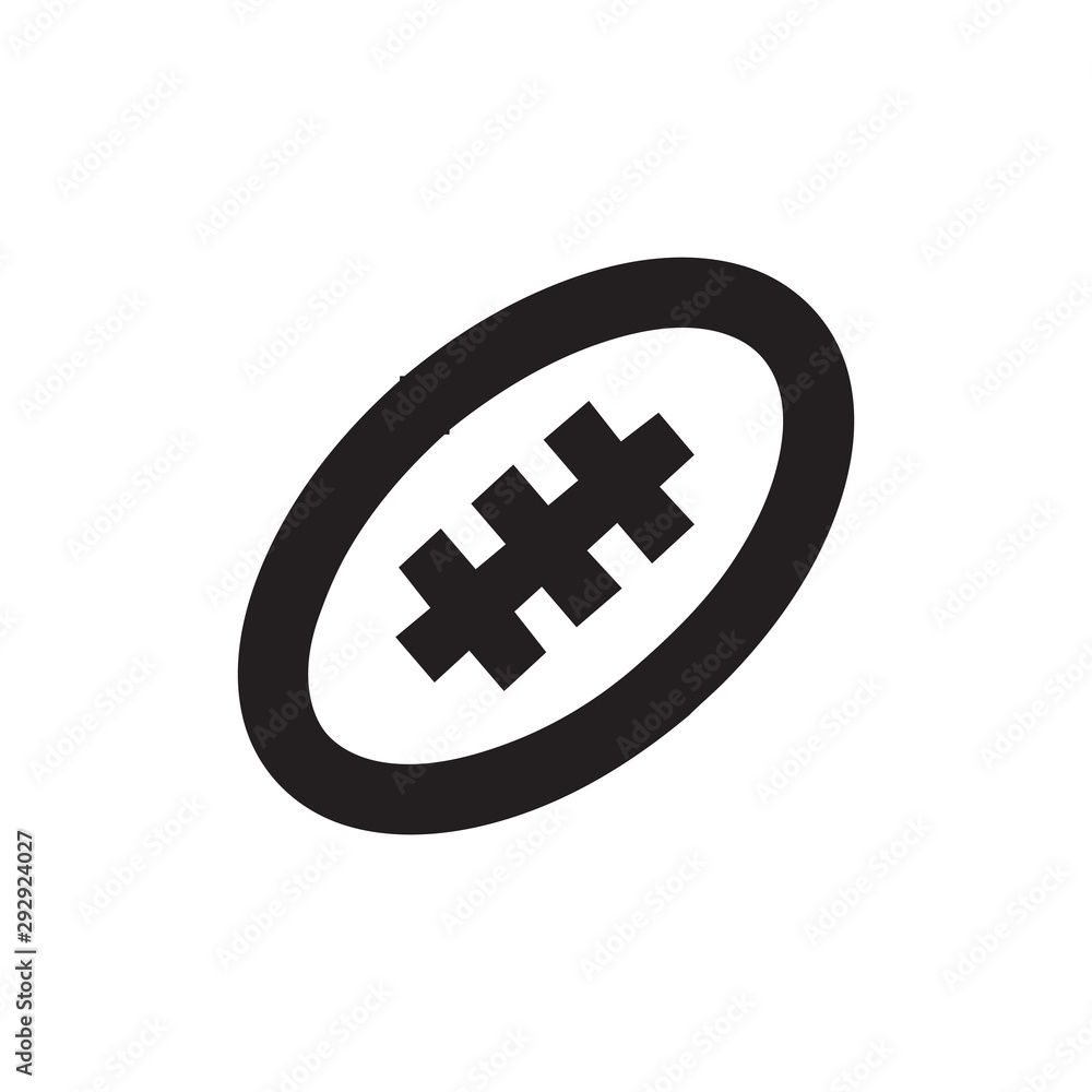 Football vector icon, game symbol. Simple, flat design for web or mobile app Football vector icon, game symbol. Simple, flat design for web or mobile app