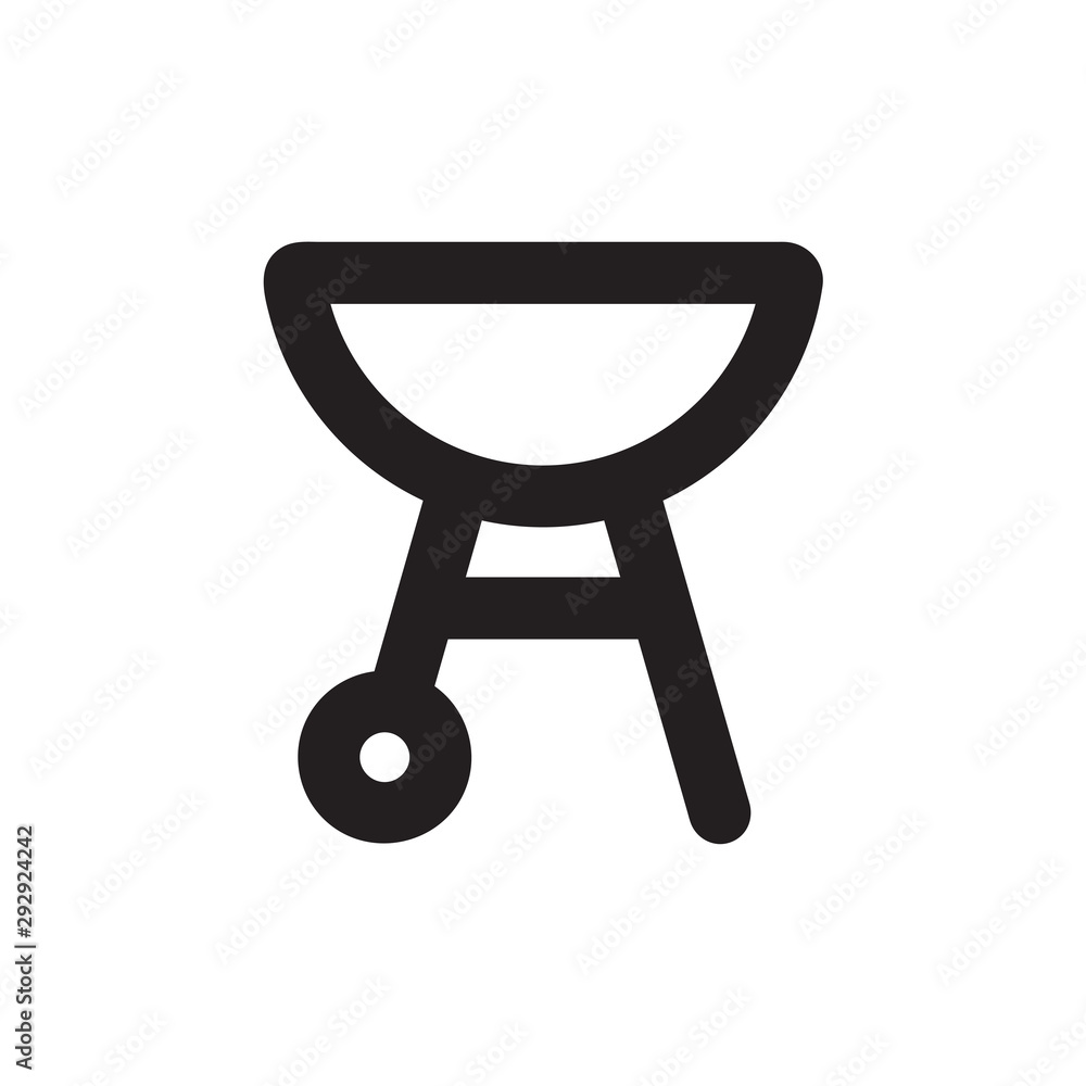 Barbeque vector icon, barbecue symbol. Simple, flat design for web or mobile app Barbeque vector icon, barbecue symbol. Simple, flat design for web or mobile app