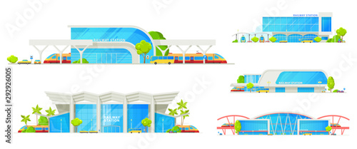 Railway station, passenger train terminal building