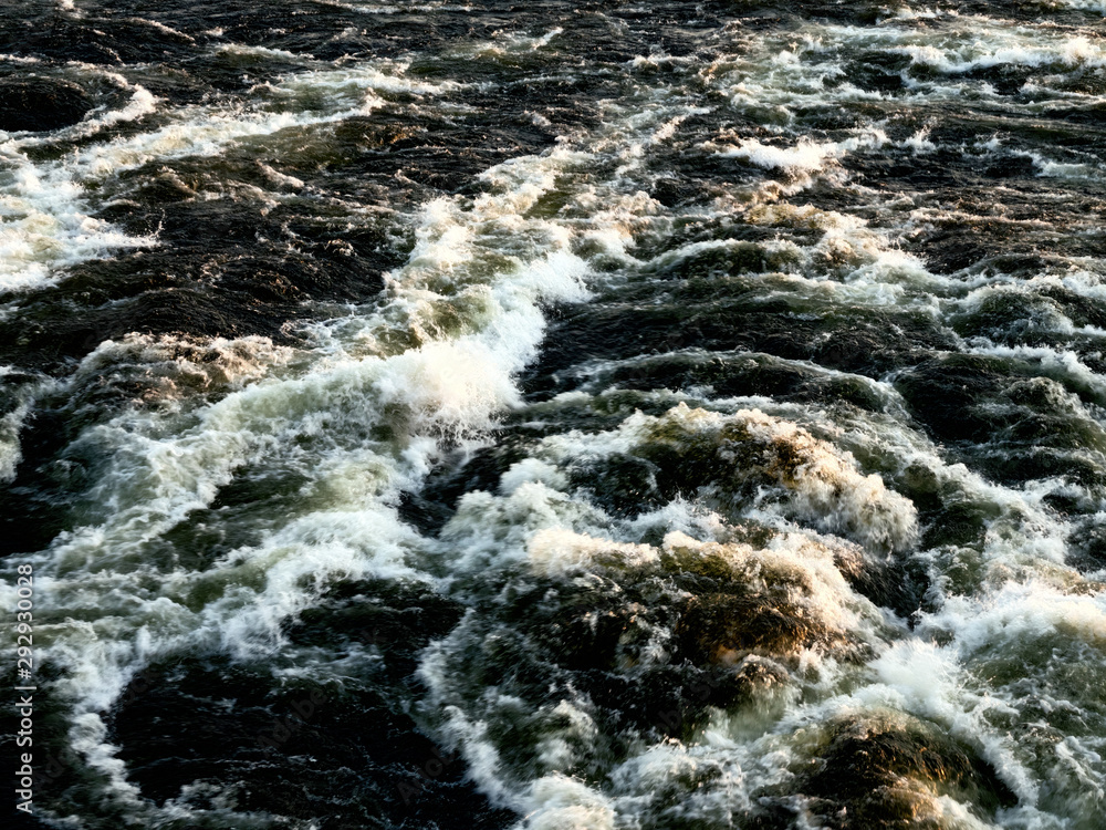 swelling of water in downstream of power plant Stock Photo | Adobe Stock