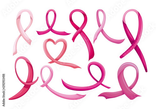 bundle breast cancer with ribbon pink