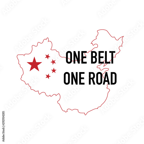 Obor China Vector Illustration. One Belt One Road Initiative Design