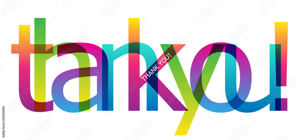THANK YOU! bright gradient typography banner THANK YOU! bright gradient typography banner