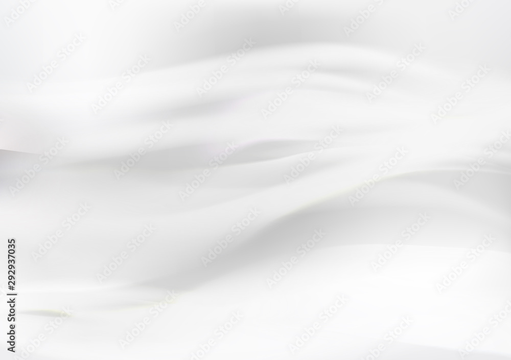 White abstract background, wave motion, wind concept vector illustration - obrazy, fototapety, plakaty 