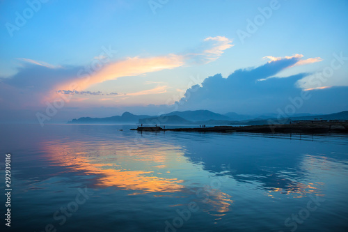 mountains on the sea coast