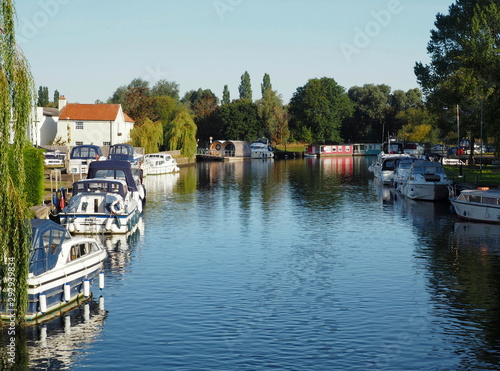 Boats on River Waveney Beccles Norfolk