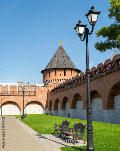 Tainitskaya (Ivanovo) tower of the Tula Kremlin. Tula. Russia august 2019 photo