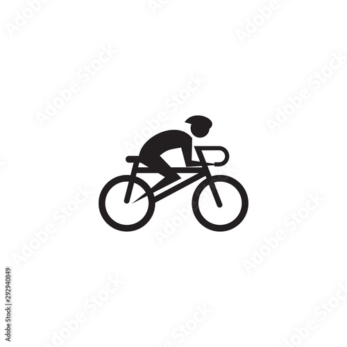 Fototapeta Naklejka Na Ścianę i Meble -  Bicycle or bicycling logo design vector template