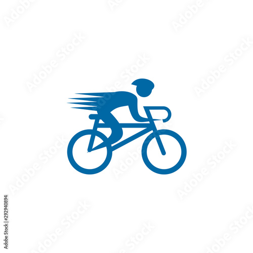Bicycle or bicycling logo design vector template
