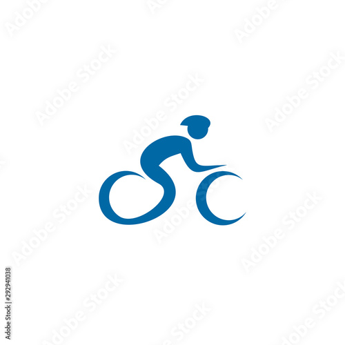 Bicycle or bicycling logo design vector template