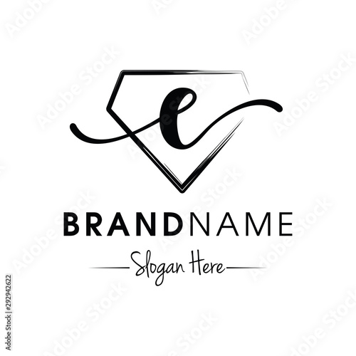 Monogram / Initial E for jewellery logo design inspiration vector