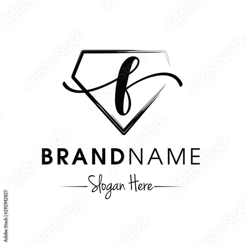 Monogram / Initial F for jewellery logo design inspiration vector