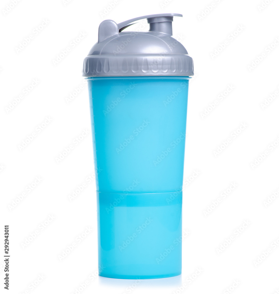 Sports shaker bottle on white background isolation Sports shaker bottle on white background isolation