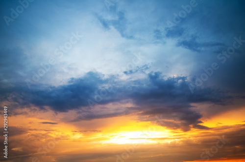 Fototapeta Naklejka Na Ścianę i Meble -  sunset sky clouds.
