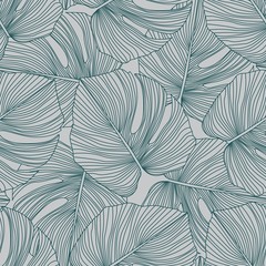 Keuken achterwand Planten patronen Monstera bladeren tropisch patroon  © smth.design