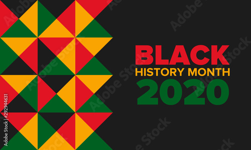 Black History Month. African American History. Celebrated annual. In February in United States and Canada. In October in Great Britain. Poster, card, banner, background. Vector illustration