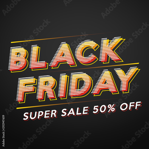 Black friday sale banner vector design