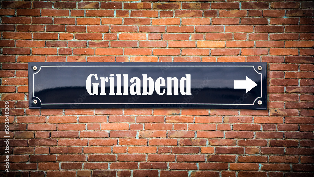 Fototapeta premium Schild 404 - Grillabend