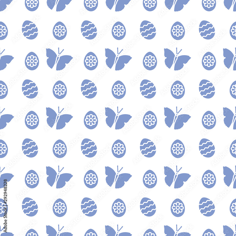 Seamless pattern with Easter eggs, butterflies. Seamless pattern with Easter eggs, butterflies.