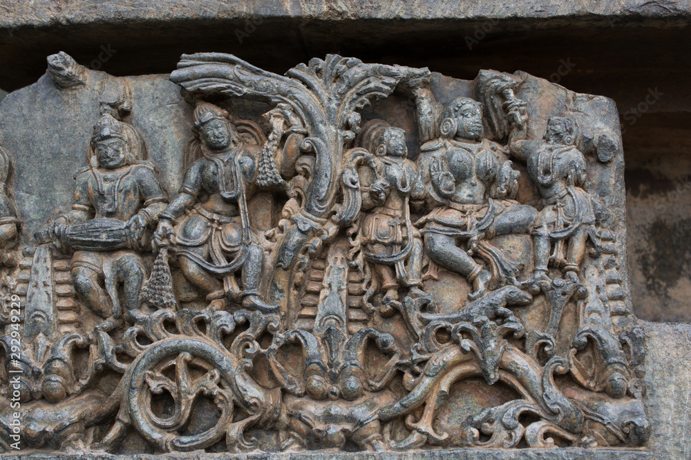 Obraz premium The ancient Indian temples and carvings