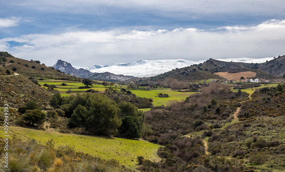 Landscape in the mountains of Sierra Nevada national park