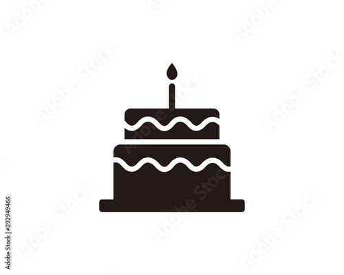 Birthday cake icon symbol vector