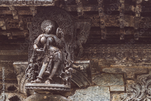 The ancient Indian temples and carvings