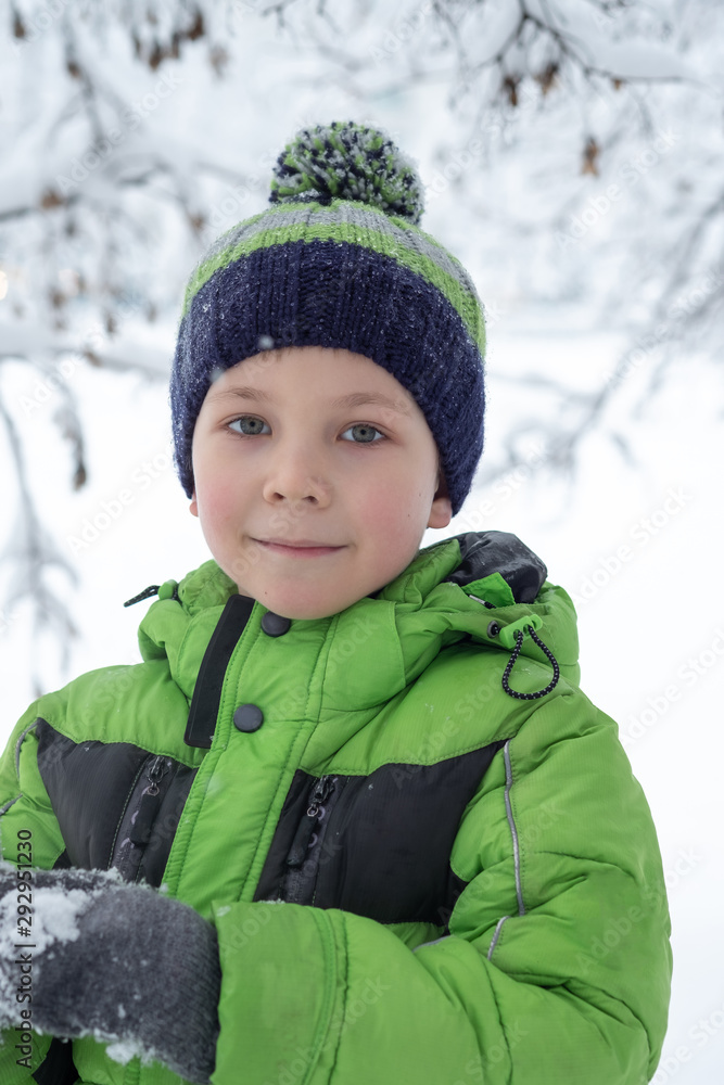 Portrait of cute boy in winter time Portrait of cute boy in winter time
