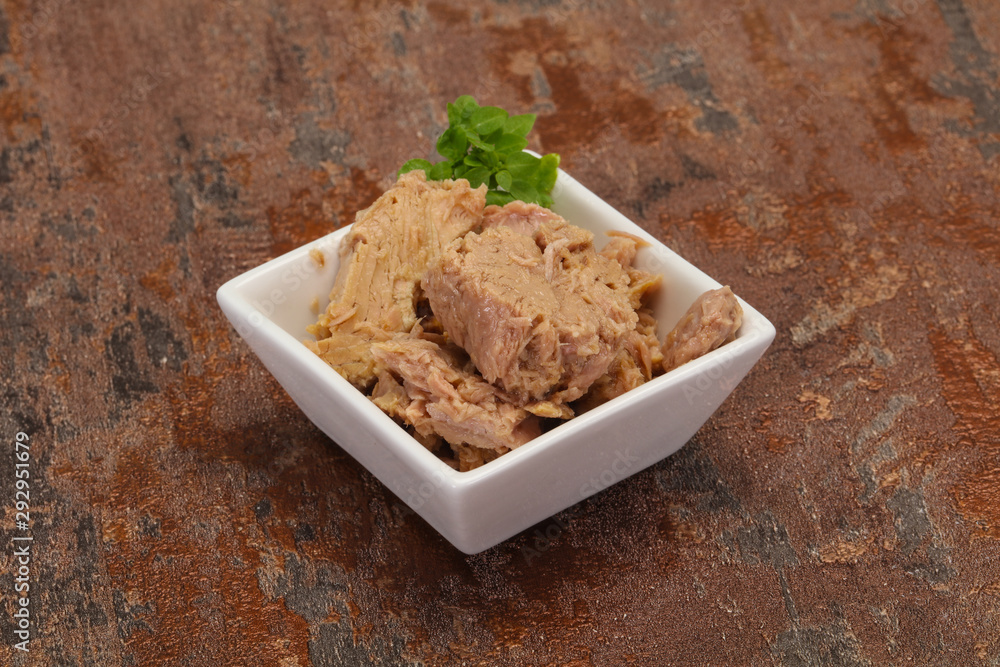 Canned tuna fish in the bowl Canned tuna fish in the bowl
