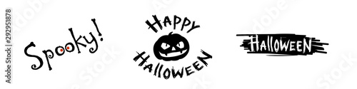 Hand drawn halloween party lettering