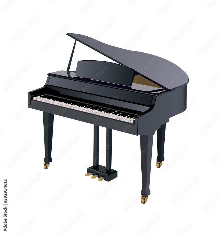 grand piano isolated vector illustration grand piano isolated vector illustration