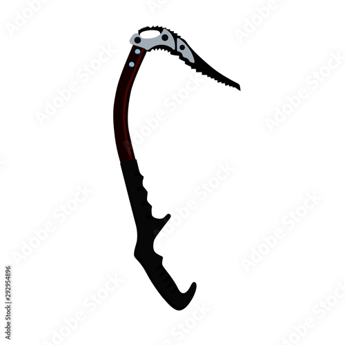 ice ax handle isolated vector illustration