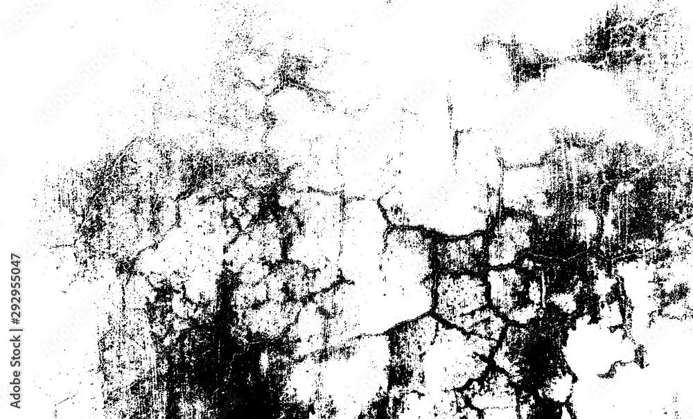 Rough black and white texture vector. Distressed overlay texture. Grunge background. Abstract textured effect. Vector Illustration. Black isolated on white background. EPS10.