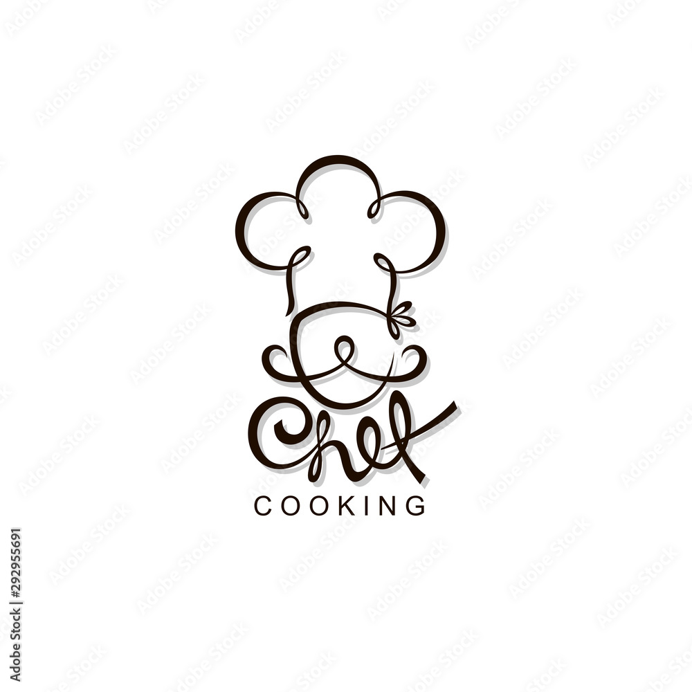 abstract black chef icon isolated on white background abstract black chef icon isolated on white background