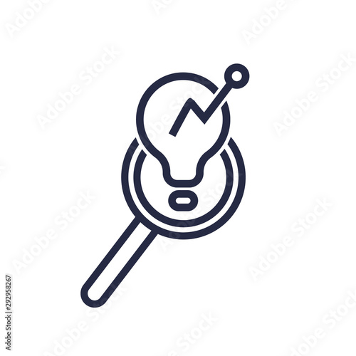 data insight, idea vector line icon